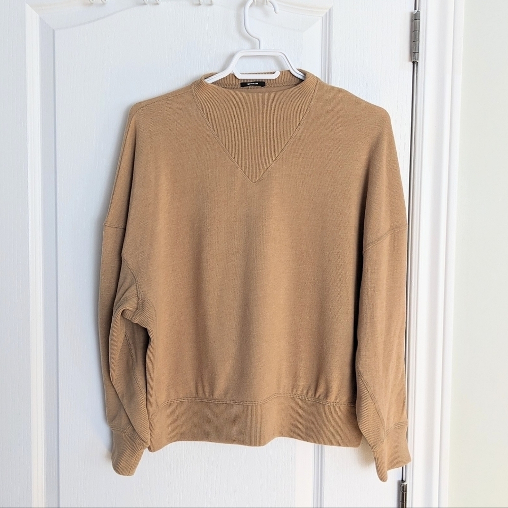 Denham crew neck pull sweatshirt camel brown small T13 - Picture 9 of 10